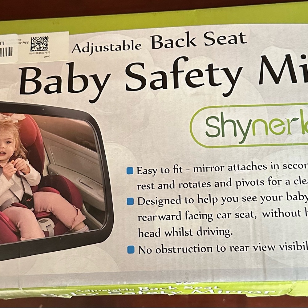 Adjustable Back Seat Baby Safety Mirror - Black